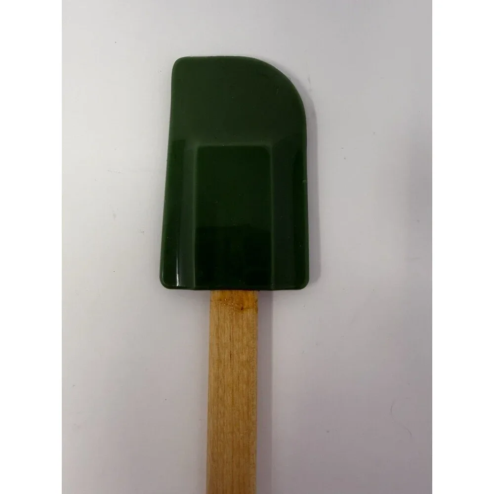 Le Creuset Silicone Spatula Set 2 Wooden Handle Baking Cooking Utensils